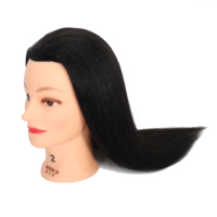 Tête de mannequin en cheveux humains 100% naturels de 24 pouces, outil professionnel d'entraînement pour la coiffure en salons et écoles