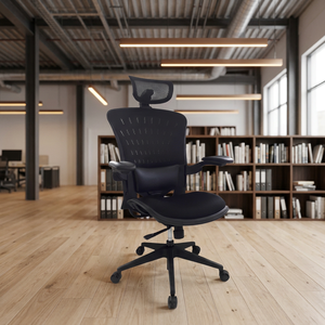 Modern Executive Ergonomic Mesh Office <b>Chair</b> with Adjustable Armrest and Built-In Headrest Swivel for Home Office - Product Image 3