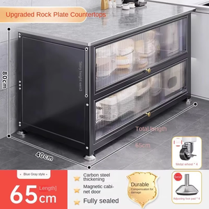 حوض متعدد الطبقات معدني منزلي مع لوح صخري رف للحوض ووعاء للتخزين المنزلي متعدد الوظائف - Product Image 3