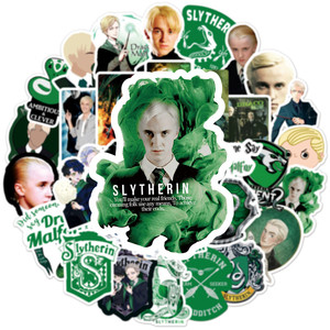 50 Piezas de Pegatinas de Graffiti del Personaje <span class=keywords><strong>Draco</strong></span> <span class=keywords><strong>Malfoy</strong></span>, Pegatinas Impermeables de PVC para Patinetas, Equipaje, Motocicletas, Niños, Estilo Vsco - Product Image 6