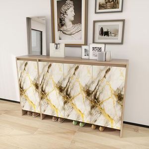 Carta da Parati Effetto <span class=keywords><strong>Marmo</strong></span> Autoadesiva, Pellicola Decorativa Oro per Piastrelle in Ceramica, Adesivo Murale per Rinnovamento Mobili - Product Image 4
