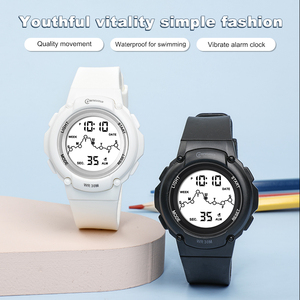 Mingrui MR24201 <span class=keywords><strong>Orologio</strong></span> <span class=keywords><strong>da</strong></span> <span class=keywords><strong>Polso</strong></span> Sportivo di Lusso Antico con Cinturino in Silicone, LED Luminoso, Allarme, Impermeabile 30M per Studenti e Bambini - Product Image 3