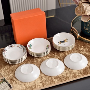 Assiette ronde de style chinois, petite coupelle à sauce créative pour la maison, plat à trempette solide, vaisselle - Product Image 1