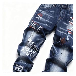 Nuovo arrivo personalizzi il Logo con foro digitale per la stampa a catena decorativa <span class=keywords><strong>di</strong></span> marca alla moda <span class=keywords><strong>pantaloni</strong></span> in Denim <span class=keywords><strong>da</strong></span> <span class=keywords><strong>uomo</strong></span> bei Jeans - Product Image 4