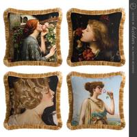 Housse de coussin de haute qualité dentelle or épais canapé oreiller frange maison Textile tapis garniture accessoires