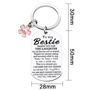 Pendentif porte-clés gravé en métal papillon cadeau transfrontalier porte-clés pendentif en acier inoxydable - Product Image 2