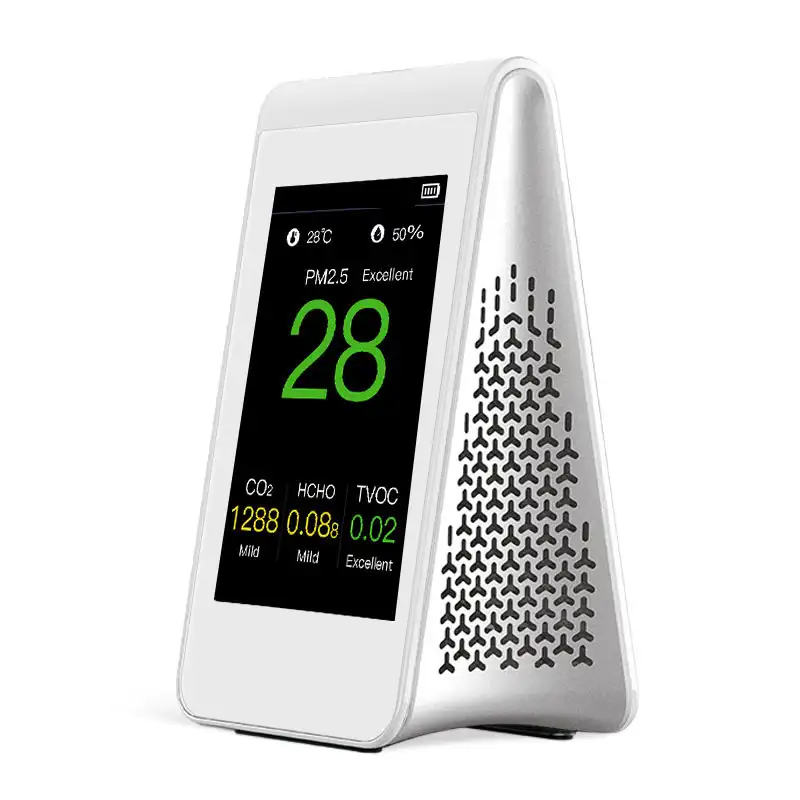 ESCURSIONI A PIEDI B6 8 in1 Qualità Dell'aria Monitor CO2 Metro PM2.5 Rilevatore di Temperatura sensore di Umidità con carica USB WiFi