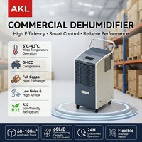 Déshumidificateur domestique 60 pintes GMCC avec affichage numérique, absorption d'humidité et drainage continu, certifié CE RoHS, vente en gros par fabricant chinois