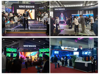 Film LED holographique 3D transparent flexible pour publicité, écran LED mince pour vitrine en verre