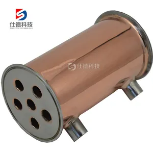 Clamp 2 4 6 8 Inch Copper Condenser Copper Tubes Distillation Reflux Column With Condenser Distiller Condenser