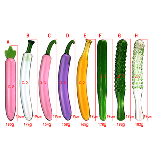 Godes <span class=keywords><strong>banane</strong></span> en verre <span class=keywords><strong>pénis</strong></span> artificiel godes aubergines pour femmes fruits et légumes Masturbation féminine Plug anal concombre Sex Toy - Product Image 2