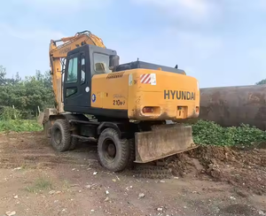 Excavadora de ruedas Hyundai 210W-7 210W-9 usada, máquina de construcción de 21 toneladas de segunda mano, motor bien mantenido de Corea a la venta - Product Image 6