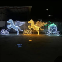 Grandes lumières décoratives de renne de Noël LED 3D Outdoor Park