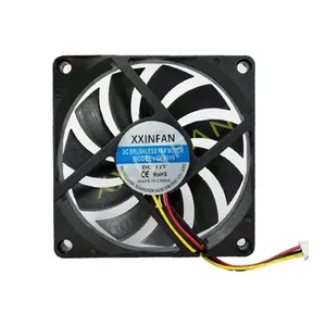 Free Sample 80x80x10mm Super Thin Cooling Fan Servo Motor 5V 12V 24V DC Brushless Cooling Fan 8CM