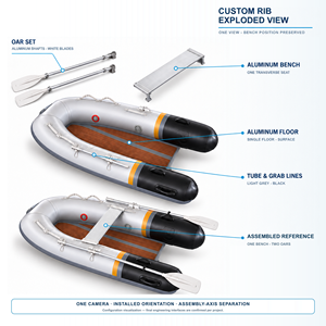 Gommone in Alluminio Personalizzato con Sedile e Remi per Acquirenti con Marchio Privato, Supporto per ODM, Branding, Confezionamento, Immagini e Video del Prodotto - Product Image 4