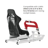 Siège baquet de simulateur de course en tissu suédé de taille standard LRA01-BS02, chaise de jeu en gros pour base de cockpit de simulation de vol et de course