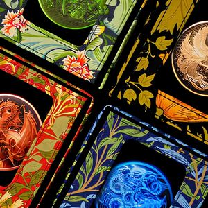 Boîte de rangement pour jeux de cartes TCG, boîte de rangement magnétique sécurisée avec affichage du commandant, capacité de 100+ cartes sous étui, Star Mage, cuir PU - Product Image 6