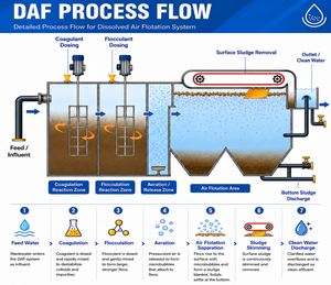 Équipement d'unité DAF pour station d'épuration des eaux usées industrielles, <span class=keywords><strong>pompe</strong></span> PLC, cuve sous pression pour l'élimination de l'huile/<span class=keywords><strong>graisse</strong></span>, 50 000 L/heure, alimentation alimentaire - Product Image 4