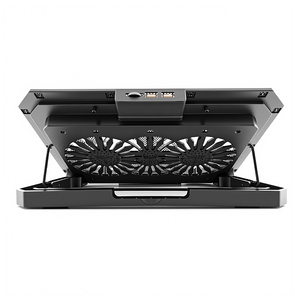 แผ่นรองระบายความร้อนสำหรับแล็ปท็อปเกมมิ่ง RGB <span class=keywords><strong>พัดลม</strong></span>คู่ขนาด 14 ซม. ระบายความร้อนด้วยอากาศ - ใช้พลังงานจาก USB ปรับระดับได้ด้วย PWM พร้อมที่วางโน้<span class=keywords><strong>ต</strong></span>บุ๊กพลาส<span class=keywords><strong>ต</strong></span>ิก มีสินค้าในสต็อก - Product Image 2