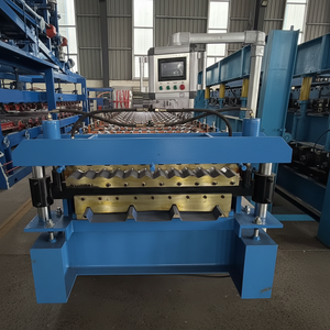 Machine de formage à rouleaux à double couche certifiée CE, solution économique <span class=keywords><strong>pour</strong></span> la production de toitures métalliques multi-profils - Product Image 1