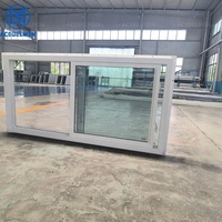 Ventana Corredera de PVC de Doble Acristalamiento, Estilo Americano, Resistente al Agua, para Aplicaciones Escolares