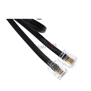 Flat Telephone 6P4C Cable RJ11 Cord Line 5M 4 Core 28AWG Wire With BC Conductor