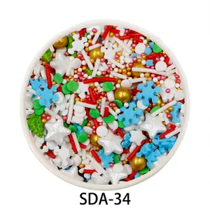 Christmas factory baking ingredients sprinkles cake decorations candy mix shape sprinkles halal candy for cake decoration
