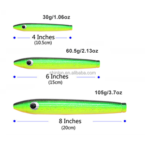 Leurres de pêche à la traîne en eau salée bouchons de cèdre pour thon 4 "6" 8 "bouchons de pêche leurre en bois cèdre naturel entièrement gréé - Product Image 6