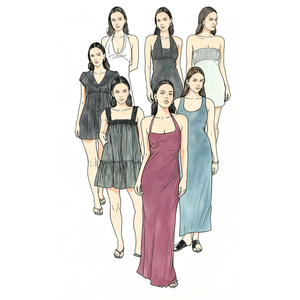 Abito da donna con stampa floreale personalizzato abito con spalline estive senza schienale Maxi abiti Casual da donna - Product Image 1