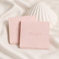 Pochette cadeau de luxe en microfibre de velours avec logo personnalisé, format enveloppe 8x8cm, légère, pour bijoux