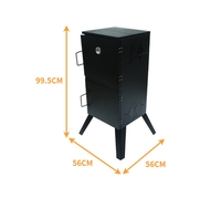 Fourniture d'usine OEM Fumoir électrique vertical Barbecue Grill 3 en 1 Barbecue Grill Four Tour Vertical Pliable Barbecue Grill Extérieur