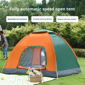 Tente de <span class=keywords><strong>camping</strong></span> portable à ouverture rapide à une touche, cadre en fibre de verre, tissu Oxford, tente automatique de plein air, <span class=keywords><strong>prix</strong></span> bas - Product Image 4