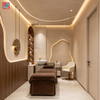 Station de coiffure de style moderne et écologique de la marque YABO, avec éclairage LED, mobilier de salon de beauté