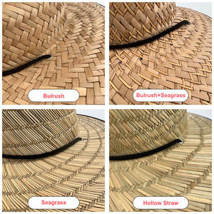 Summer Custom Printed Women's Lifeguard Sun Visor Surf Panama Sombrero Caps Natural Grass Beach Hats Wholesale for Travel - Product Image 3
