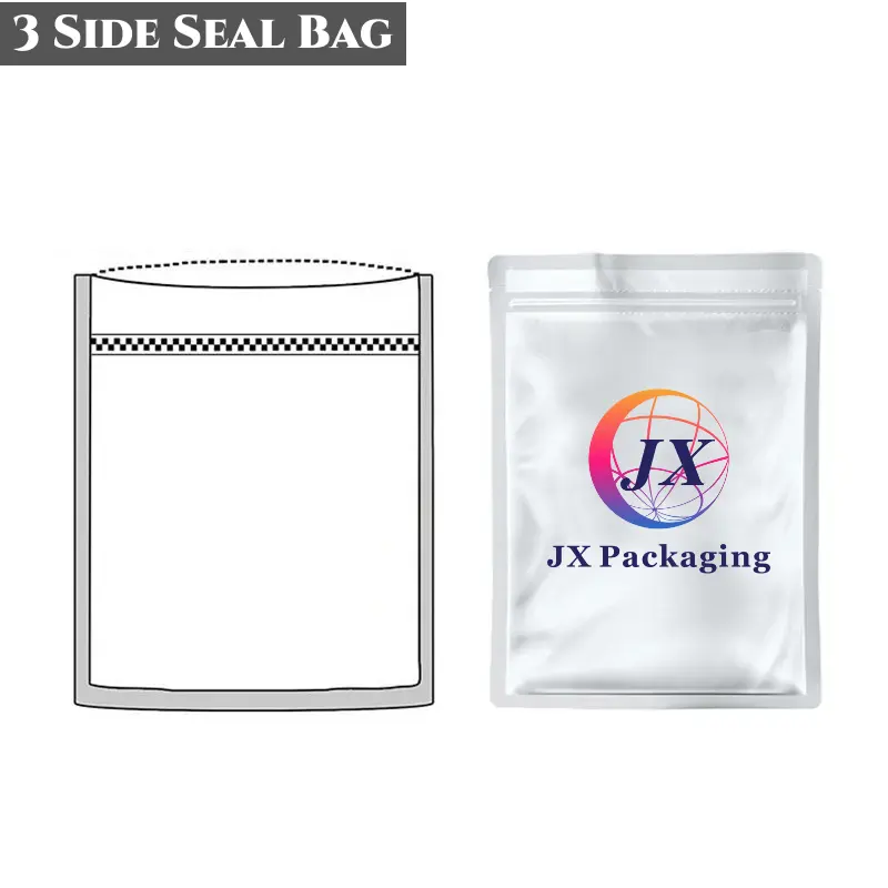 3 Side Seal Bags Different Colors Printed Plastic Pouches Customization For Different Industry