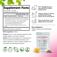 Tisane pour la fertilité féminine Chinaherbs Private Label, à base de plantes, végane, framboise, gingembre, menthe verte, ashwagandha, bien-être hormonal