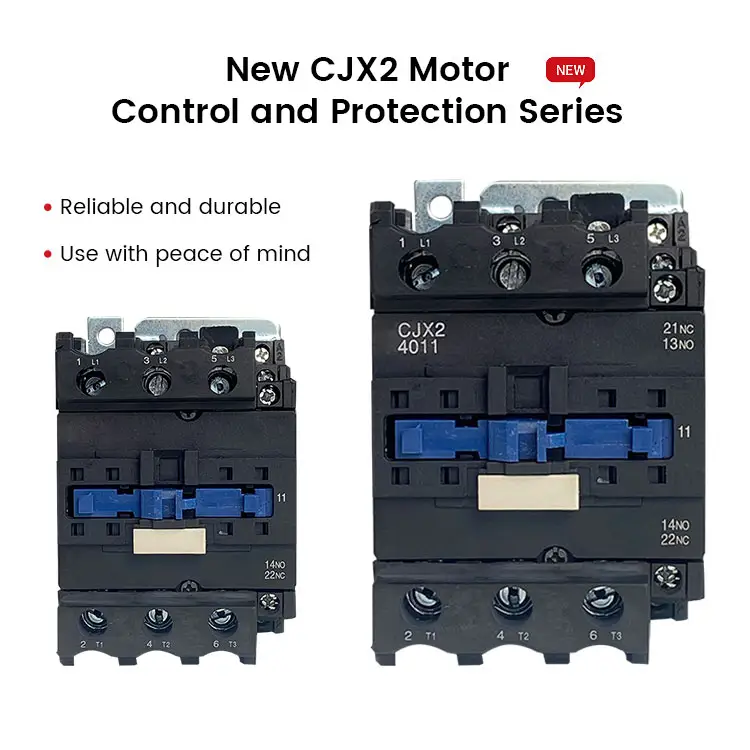 CJX2-0910 AC kualitas tinggi merek tunggal tiang 9A kumparan AC kontaktor listrik Guangxi Guilin