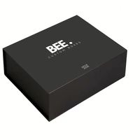 JeyBox Factory - Caja de Regalo de Cartón Rígido de Lujo Hecha a Mano, con Laminación Mate, Esponja y Cierre Magnético para Calcetines