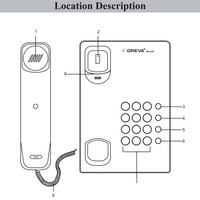 Ugreen — téléphone portable fedex, vente en gros, cordon, pour hôtel, bureau et maison, montage mural, OEM, DTMF/FSK