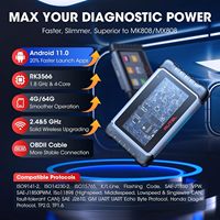 Outil de diagnostic automobile pour MaxiCOM MK808 MK808S, scanner OBD2, contrôle bidirectionnel, diagnostic, écran tactile LCD 7 pouces, WiFi, TPMS