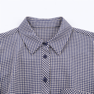GX12029 Blouse <span class=keywords><strong>Femme</strong></span> Décontractée à Manches Longues Col Rabattu à <span class=keywords><strong>Carreaux</strong></span> Style Urbain Printemps Automne – Vêtement Tendance pour Vendeurs - Product Image 5