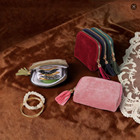 Hete Aanbieding Witte Draagbare Tassellende Rits-Sieradendoosje Fabriekslevering Kettingen Ringen Horloges Sleutels Opberg Sieraden Tas