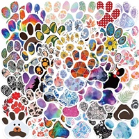 Paquete de 50 Pegatinas Decorativas Impermeables con Diseño de Huellas de Perro para Niños, para Laptop, Botella, Cuaderno, Patineta, Equipaje