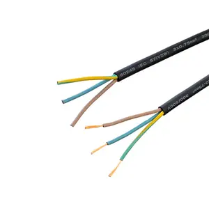 H07rn-F 1,5mm 3 núcleos caucho aislado h07rn F cables de alimentación cable para uso en áreas mecánicas medianas áreas secas o húmedas