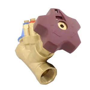 China suppliers brass circuit static pressure balancing valves with flow