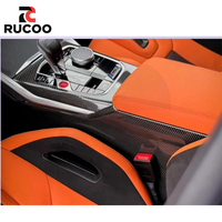 Trim Interior Mobil Serat Karbon Asli untuk BMW M3 G80 G81 M4 G82 G83 Upgrade Cover Konsol Tengah Trim Dashboard
