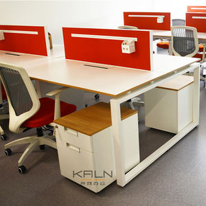 공장 직판 모던 우드 모듈형 <span class=keywords><strong>4</strong></span>인용 사무실 비서 워크스테이션 책상 (스탠딩 디자인, 6년 보증) - Product Image 2