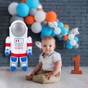 Juguete Inflable Educativo de Astronauta de PVC Blanco con Característica Impermeable para Fiestas de Cumpleaños y Decoración de Habitaciones Infantiles - Product Image 5