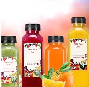 Bottiglie per Succhi in Plastica Senza BPA, Ecologiche e Riutilizzabili, 50ml-500ml, Quadrate in PET <span class=keywords><strong>con</strong></span> Tappo a Vite per Attività di Distribuzione Succhi - Product Image 6