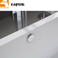 Baignoire autoportante en acrylique blanc CUPC KF-716KC, baignoire autoportante sans joint intérieur, blanc brillant, installation facile
